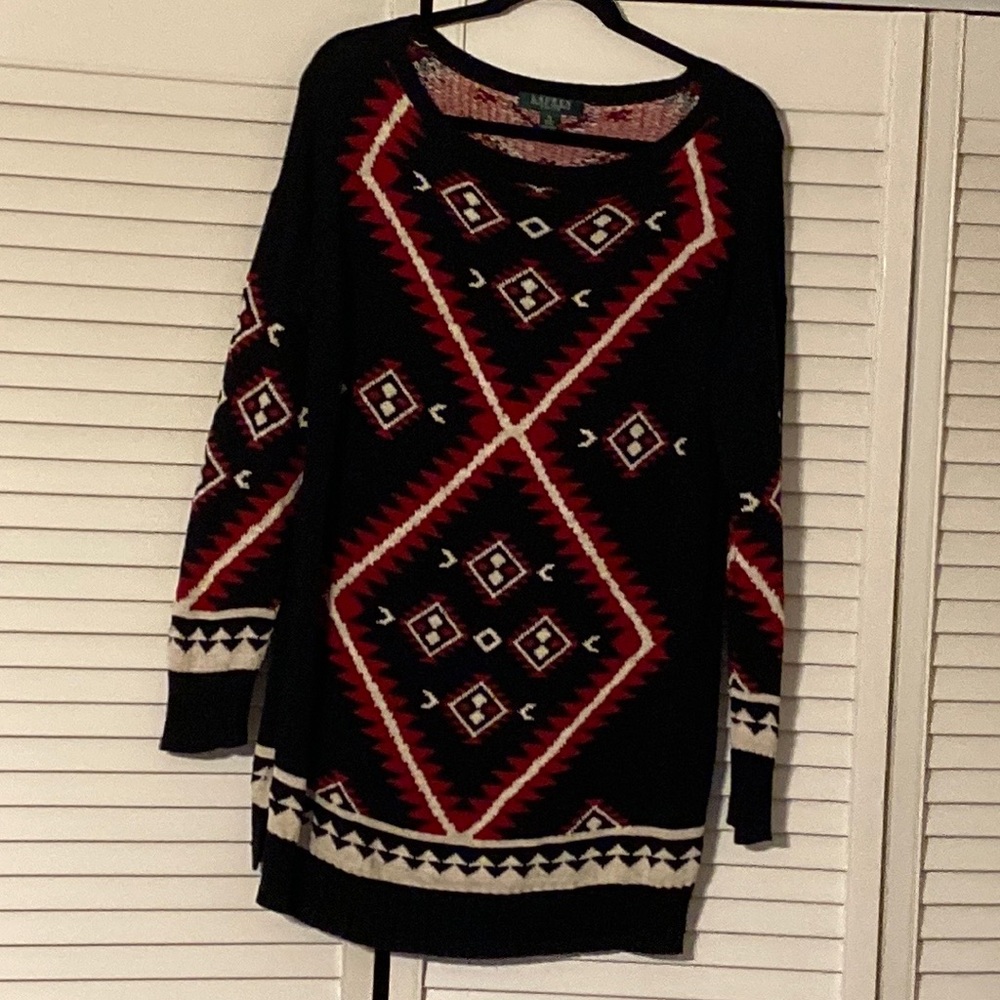 RALPH LAUREN Aztec print sweater PL